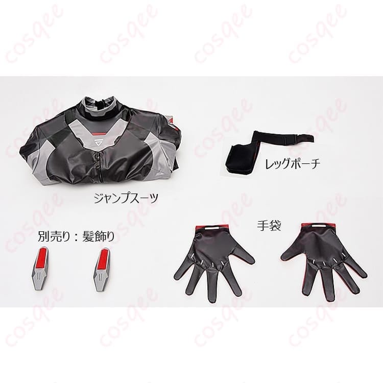 ブルーアーカイブ 調月リオ 戦闘服コスプレ｜光沢PUでクールに映えるジャンプスーツ - 6枚目の画像