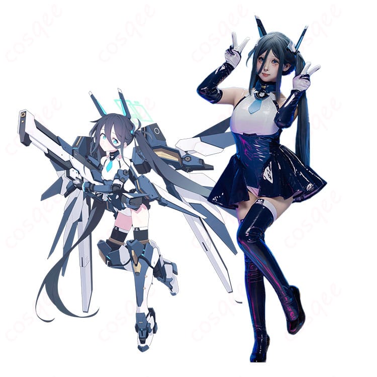 天童アリスの戦闘服レオタード一式を着用したモデルイメージ