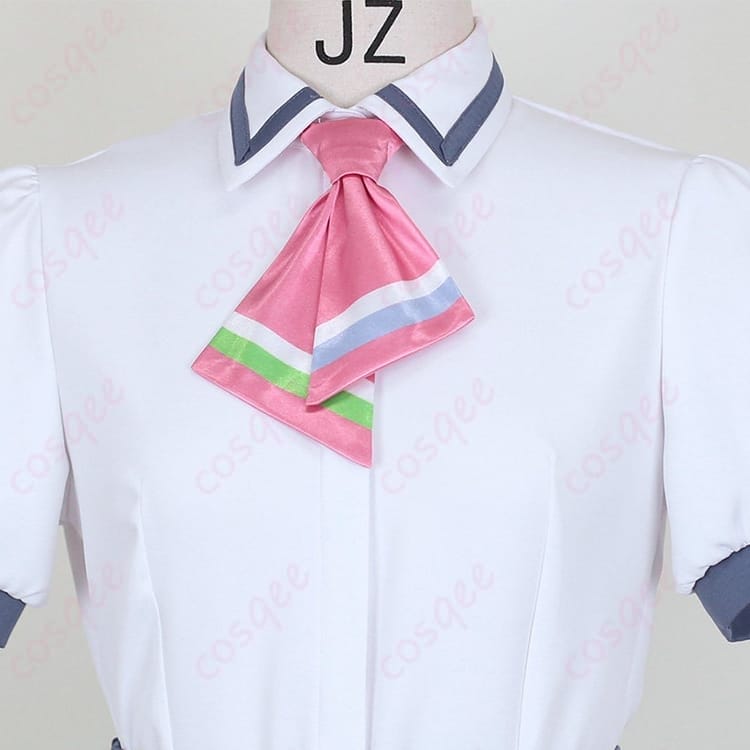学園夏制服コスプレ｜薄手で通気性◎ きれいシルエットで撮影映えする3点セット - 5枚目の画像