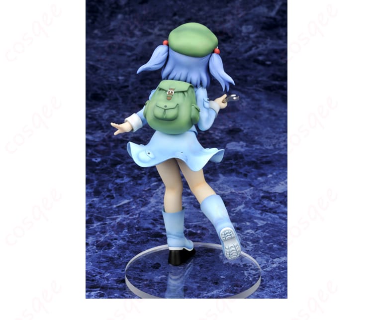 河城にとり コスプレ 背装備ディテール|背面パーツの質感と縫製を強調した近接画像
