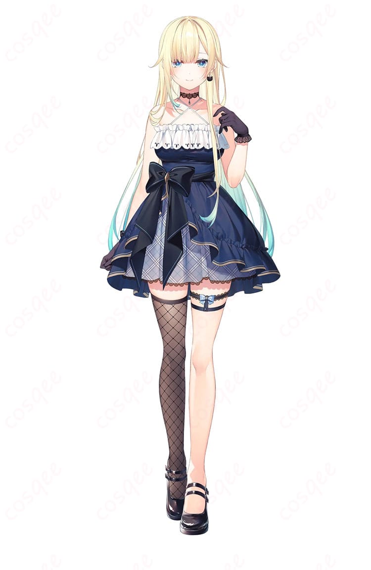 ぶいすぽっ!藍沢エマ初期衣装のゴシックロリータ風コスプレ衣装を着用した人物イメージ