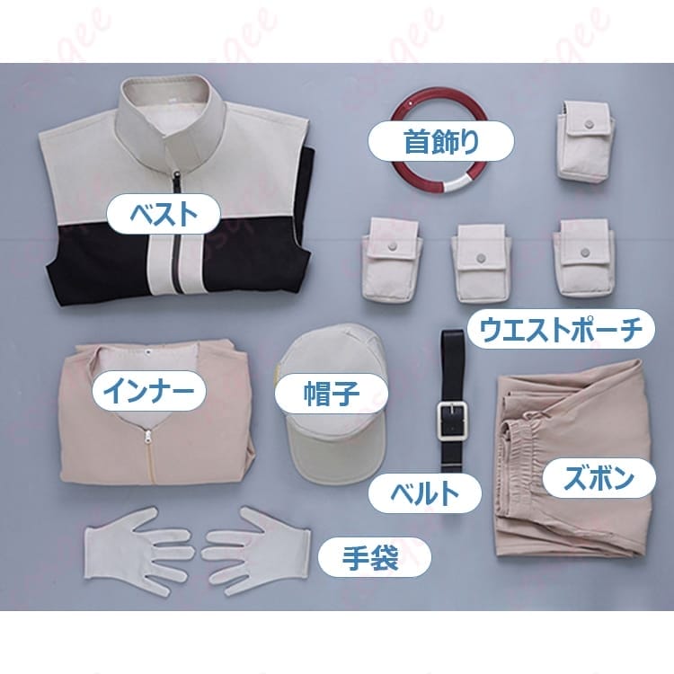 ガチアクタ 掃除屋サポーター制服 コスプレ｜刺繍ワッペン付きで高再現、動きやすく撮影映え - 8枚目の画像