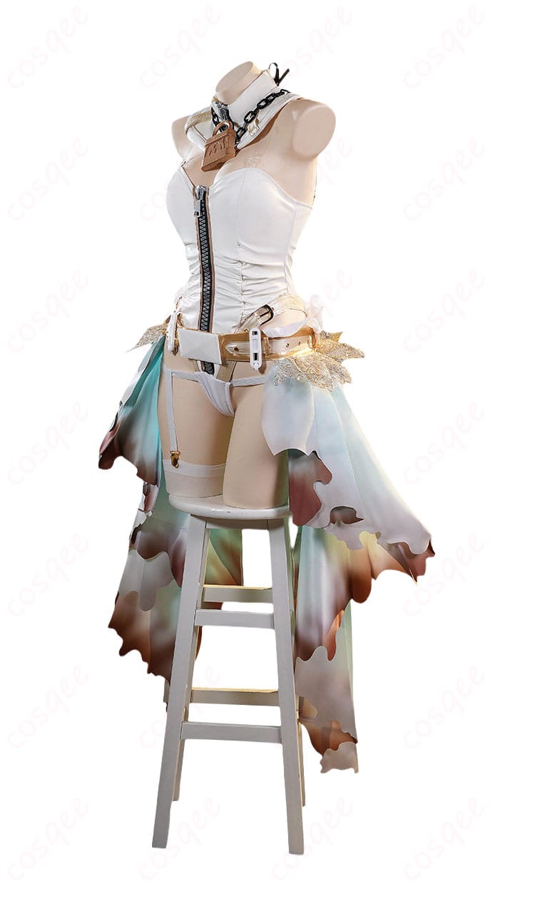 ネロ〔ブライド〕第2再臨コスプレ衣装の側面シルエット|レオタード×スカートのライン