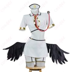 アルベド ナース風コスプレ｜漆黒の翼で高再現、軽やか着心地でイベント＆撮影に最適 - 3枚目の画像（サムネイル）