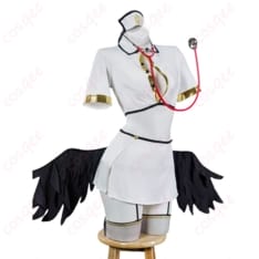 アルベド ナース風コスプレ｜漆黒の翼で高再現、軽やか着心地でイベント＆撮影に最適 - 4枚目の画像（サムネイル）