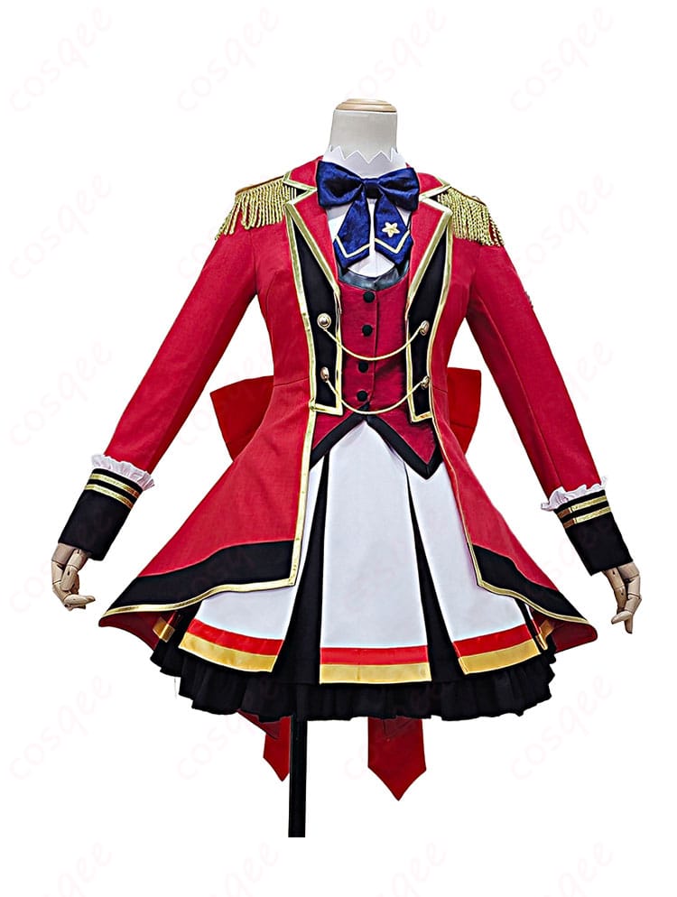 四ツ星学園S4制服 コスプレ衣装の正面全体カット(ジャケット・ワンピ・リボン)
