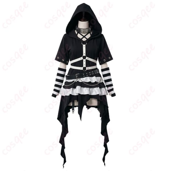 にじさんじ 月ノ美兎 囚人服風コスプレ｜うさ耳フードで可愛くクールに、通気性◎で長時間も快適