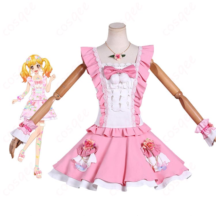 『アイカツスターズ!』虹野ゆめ スイートフラワーフェアリーコーデのコスプレ衣装全身イメージ