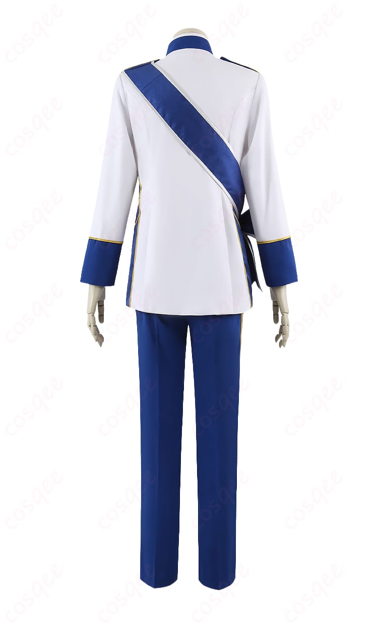 RSA男子制服コスプレ 背面全体(背中の切り替えとベント)