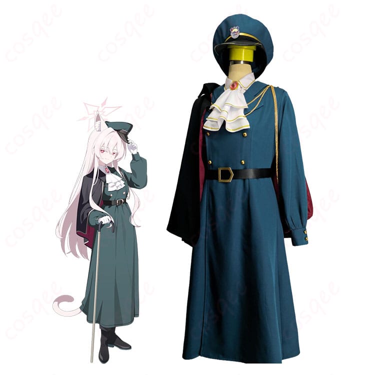 人物着用イメージ|寮監隊幹部 制服コスプレ(ロングコート&マント、ジャボ、帽子まで着用)