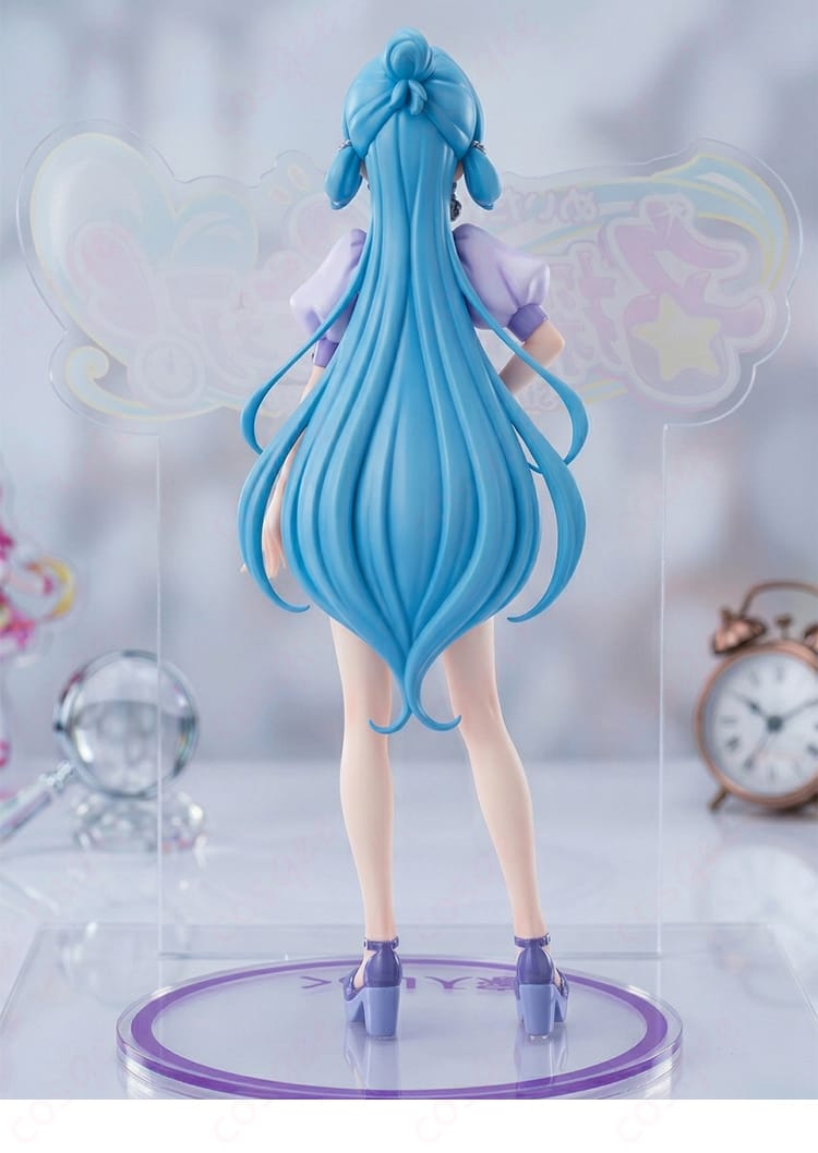 名探偵プリキュア!家入しるく普段着コスプレ衣装の背面ディテール、トップスとスカートのライン