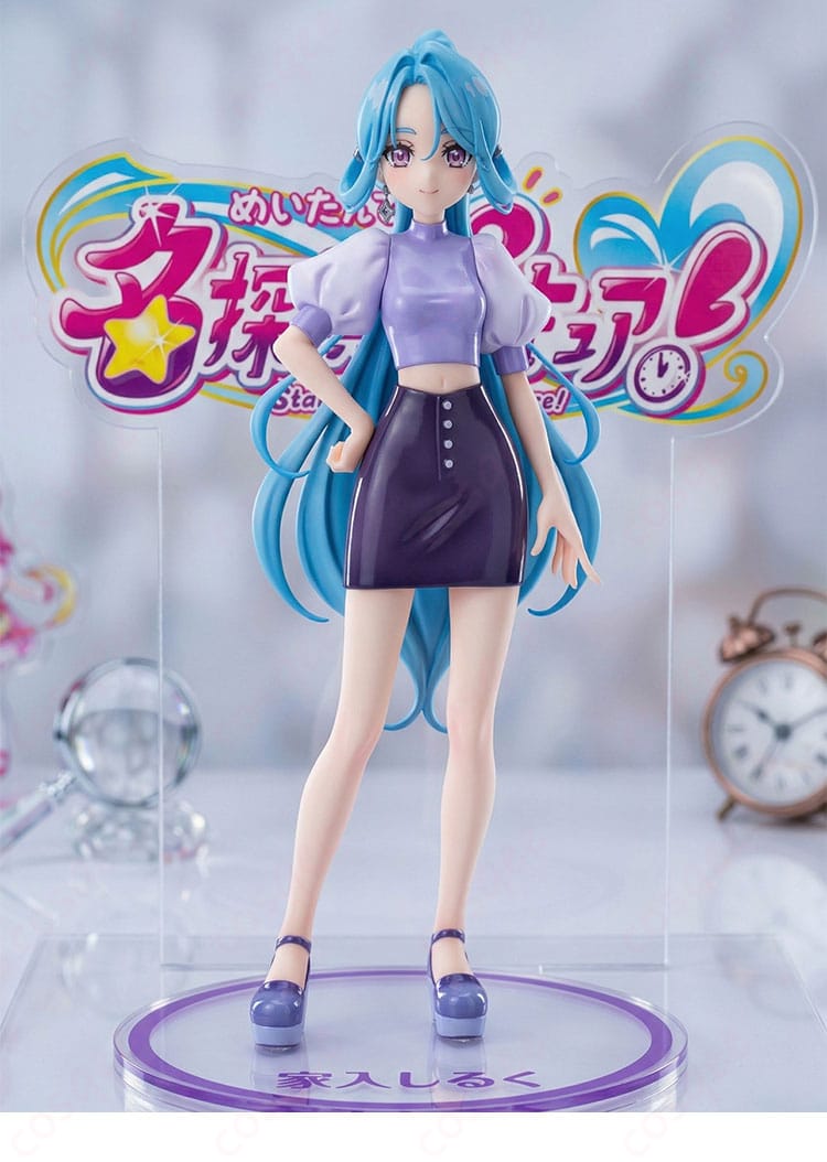 名探偵プリキュア!家入しるく普段着コスプレ衣装の正面、パフスリーブトップスとスカート