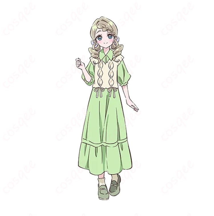 薄手ワンピースコスプレ衣装を着用したキャラクター風の全身イメージ
