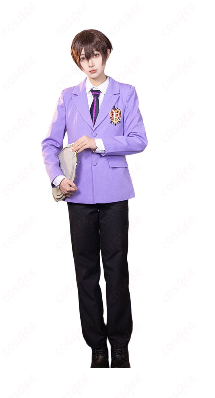 桜蘭高校ホスト部 男子制服の正面着用カット(ジャケット・ネクタイ・パンツ)