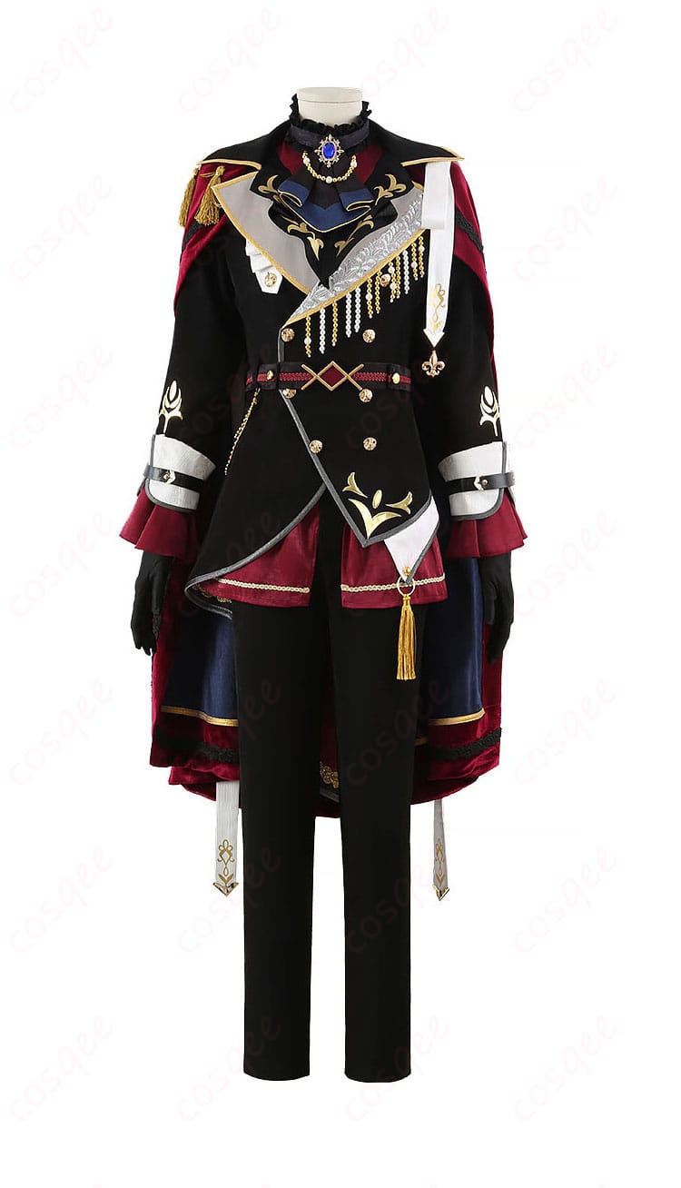 Knights MASQUERADE NIGHTコスプレ衣装一式の正面全体像(コート・シャツ・ズボン・マント)