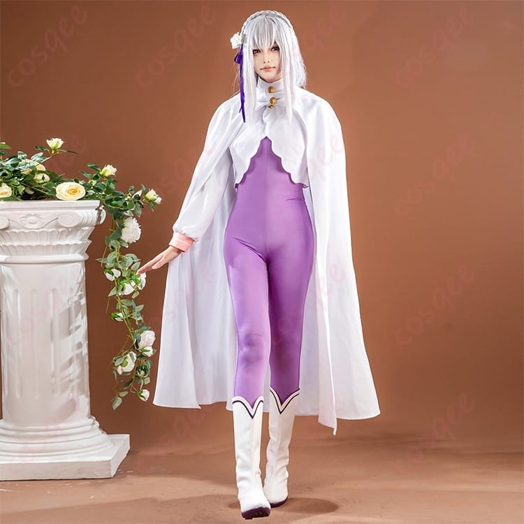 Re:ゼロから始める異世界生活 エミリア新衣装コスプレ 薄手で動きやすく高再現、撮影・イベントに最適 - 6枚目の画像