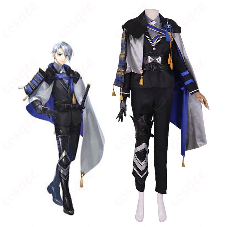 刀剣乱舞ONLINE 山姥切長義 極 新戦闘服のコスプレ衣装一式。マント・コルセットベルト・腕甲・装飾を含む全体イメージ。