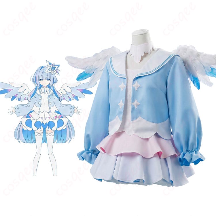 ホロライブ 天音かなたのキャラクタービジュアルと翼付き天使衣装の商品イメージ