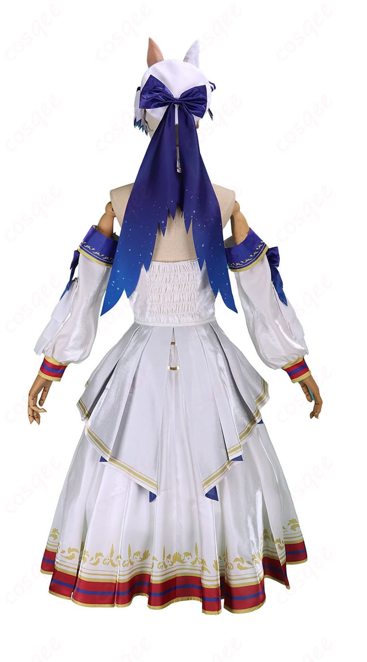 ヴィクトワールピサ 勝負服コスプレ衣装の背面全体カット(開閉部と背面ラインの確認用)