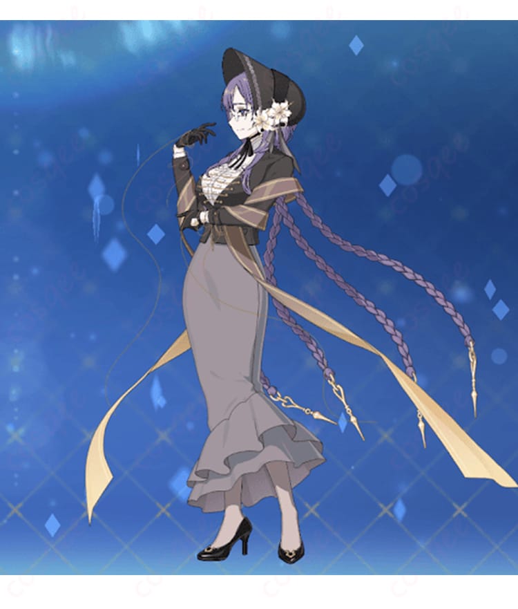FGO ウルズ 第2再臨コスプレ衣装の側面シルエットと装飾ディテール