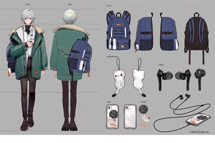 レヨン Y4T4 デフォルト衣装の全体ディテール。配色バランス、裾・袖口のステッチや装飾パーツの質感がわかる近接写真。