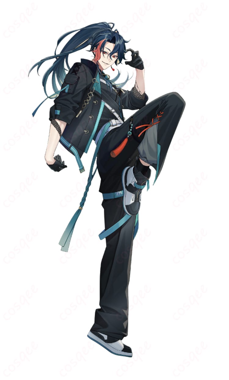 にじさんじ 1st LIVE『One-Off』グッズ衣装の全身イメージ。クールでサイバーな配色とハリ感あるシルエットが分かる商品画像