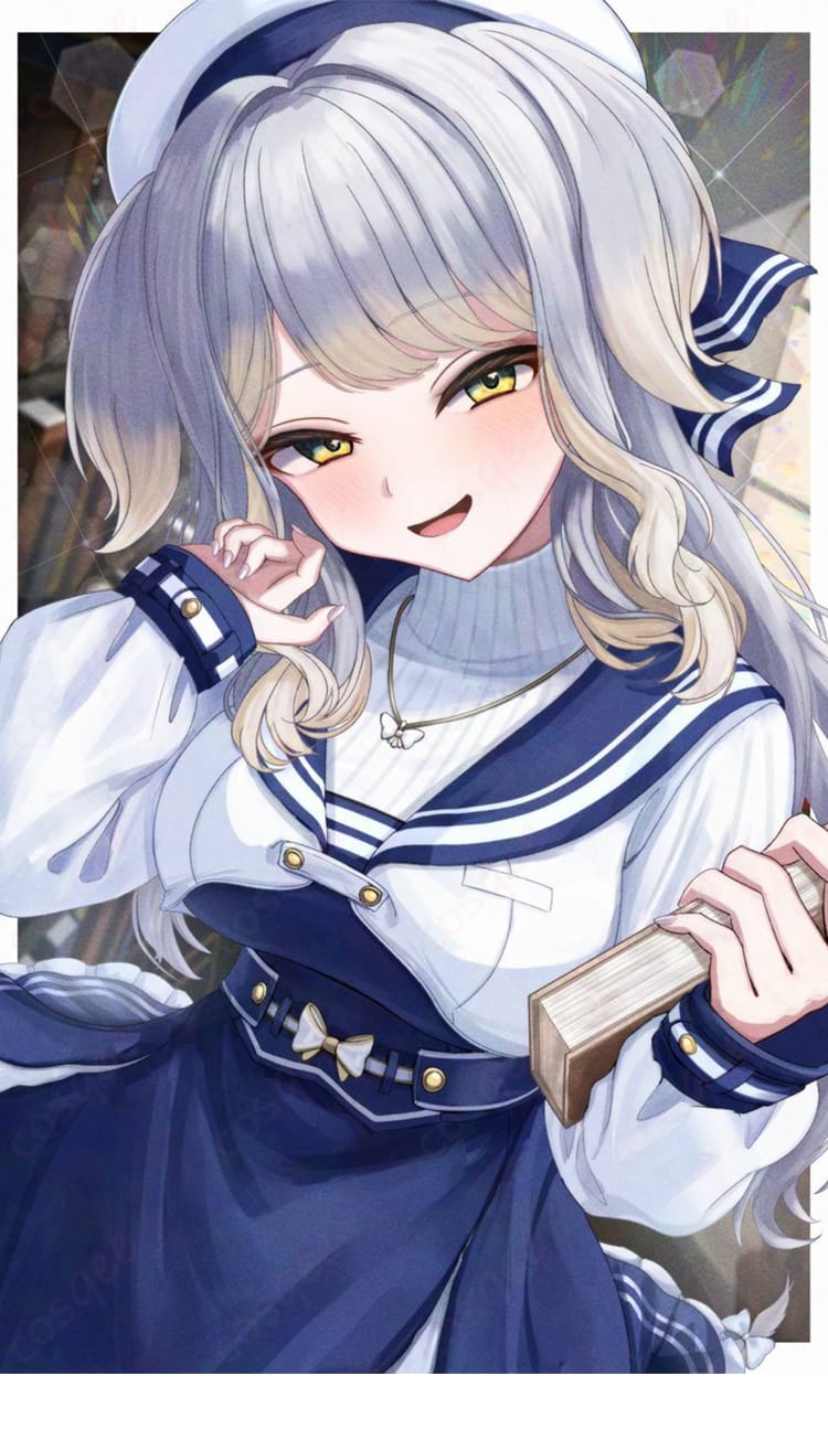 栞葉るり 私服コスプレ衣装の前身頃ディテール。衣襟のステッチと開閉部の構造が分かるアップ。