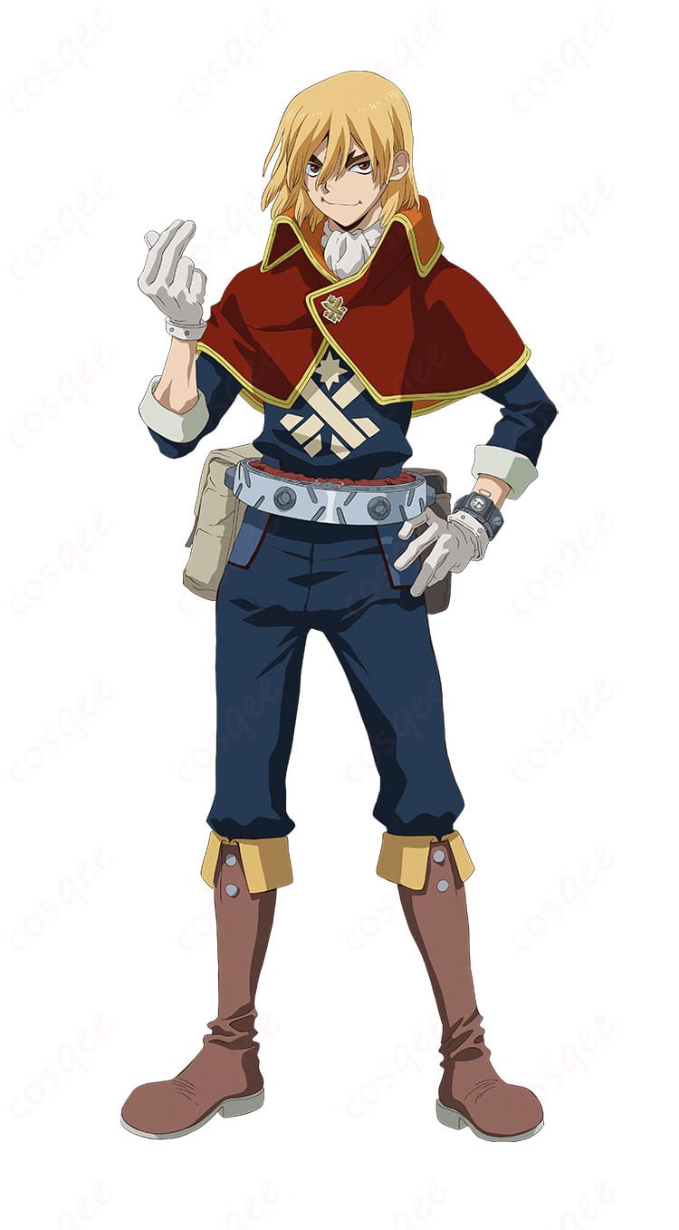 Dr.STONE 七海龍水 宇宙飛行士船内服Ver.コスプレ衣装を着用した人物の全身イメージ