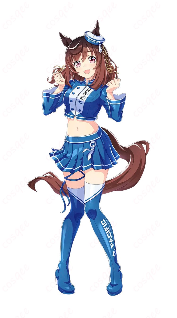 ウマ娘 プリティーダービー PACIFIC レースアンバサダー2026衣装の正面全体(ジャケットとスカートのシルエット)