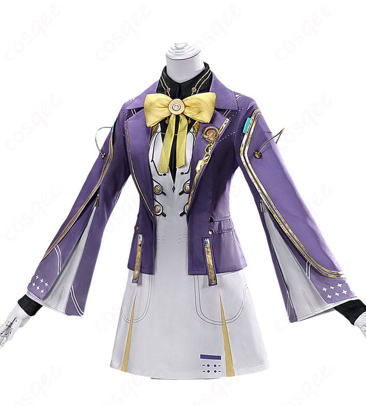 鳴潮 エイメス 制服コスプレのコートとワンピース正面全体写真(マネキン着用)