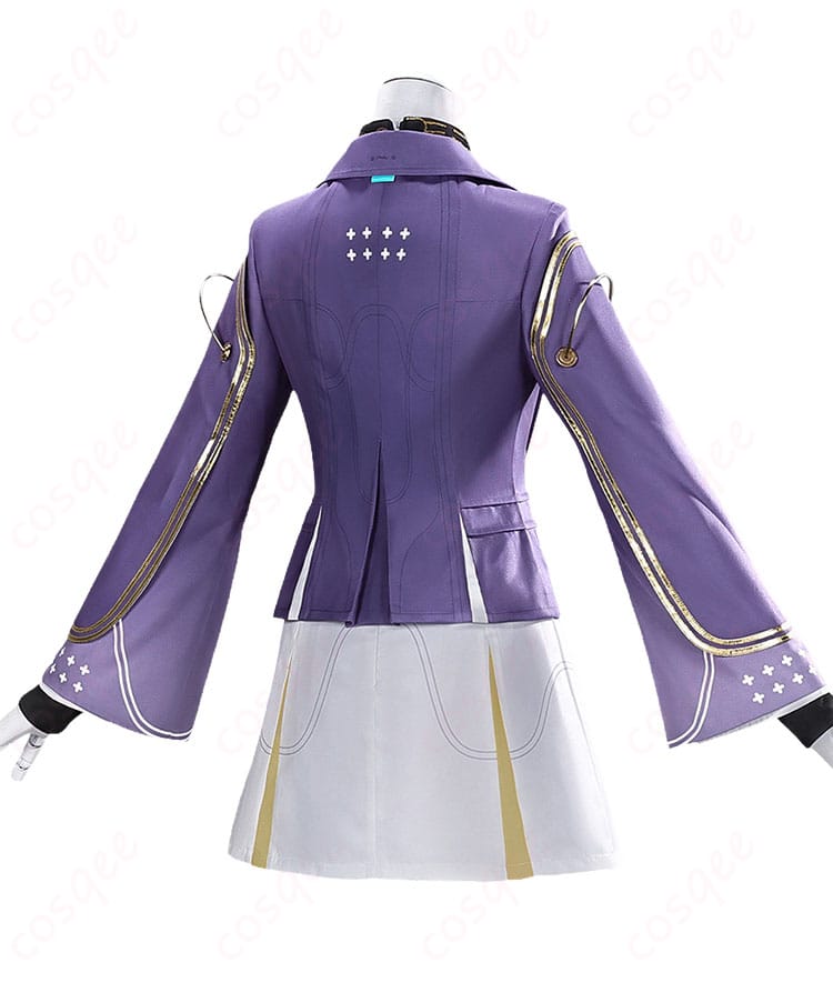 鳴潮 エイメス 制服コスプレのコートとワンピース背面全体写真(シルエット確認用)