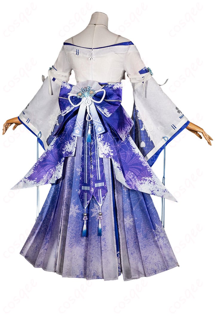 鳴潮 緋雪 2nd Form コスプレ衣装の背面全体像(背部リボン含む)