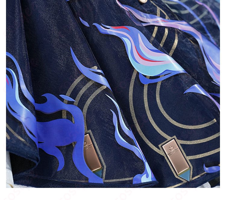 鳴潮 ダーニャ コスプレ衣装のスカート裾に施された柄入り装飾ディテール