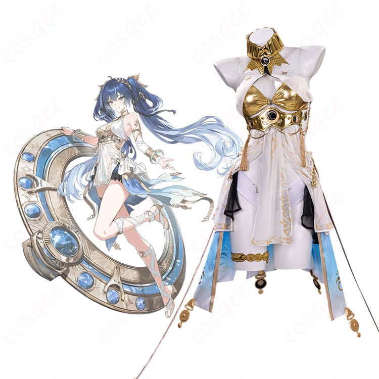 鳴潮 ユーノのコスプレ衣装を着用したキャラクターイメージと全身コーディネート