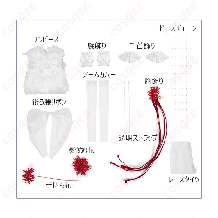 鳴潮 フローヴァ コスプレ衣装｜花飾りと白赤ドレスで華やかに再現 - 5枚目の画像