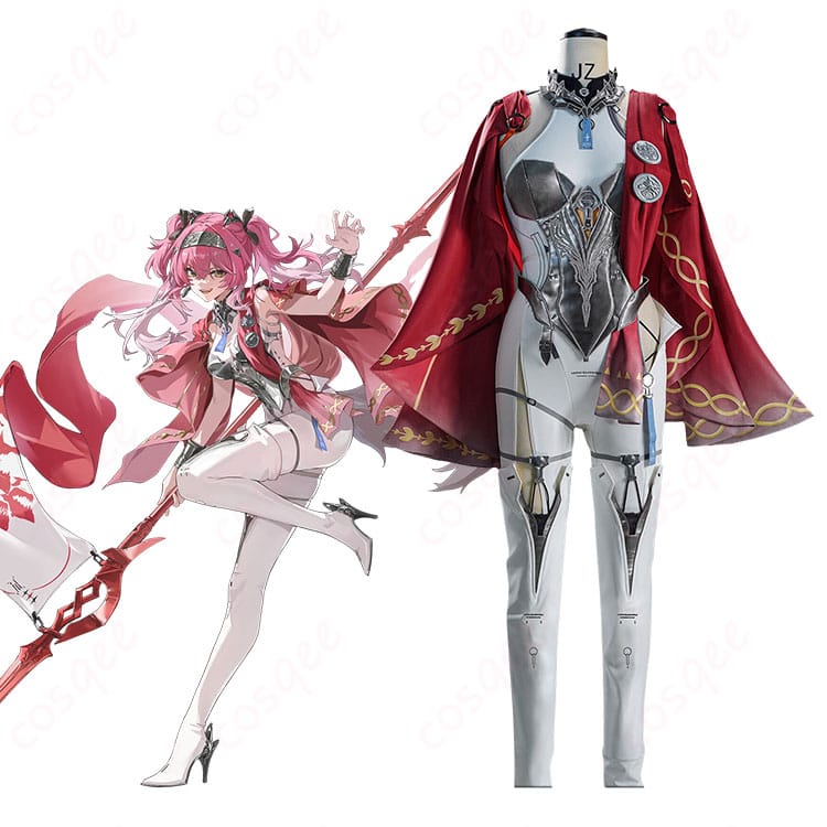 『鳴潮』ルパのコスプレ衣装を着用した全身イメージ、マントと尻尾を含む華麗な戦闘服