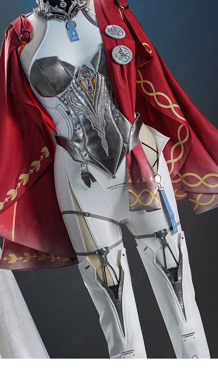 『鳴潮』ルパ コスプレ衣装の右側装飾、固定パーツと高コントラスト配色のディテール