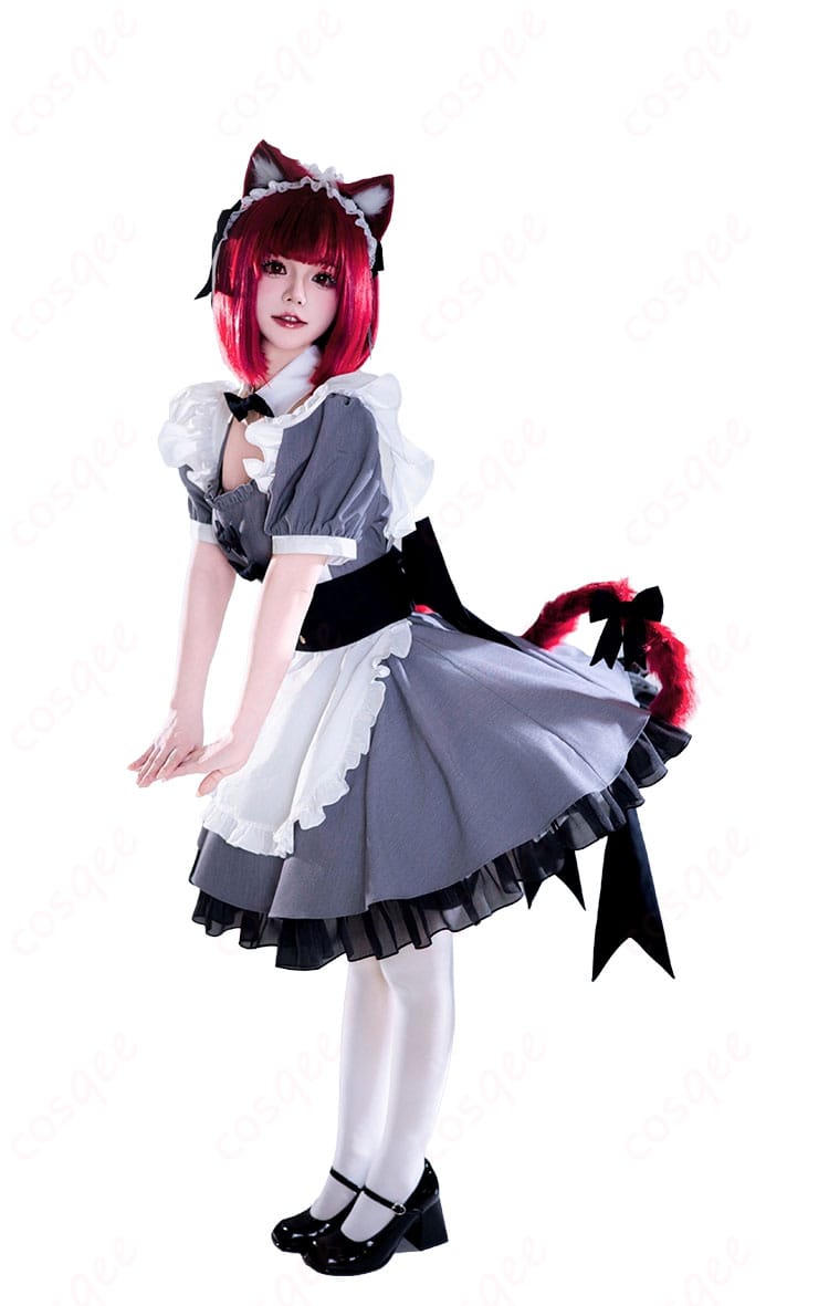 有馬かな猫メイドver.コスプレ衣装のスカート裾装飾ディテール。華やかな広がりを見せるデザイン