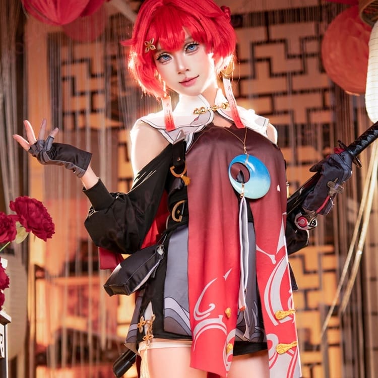 鳴潮・丹瑾の侠客風コスプレ衣装｜軽やかな着用感でイベント撮影に映えるセット - 2枚目の画像