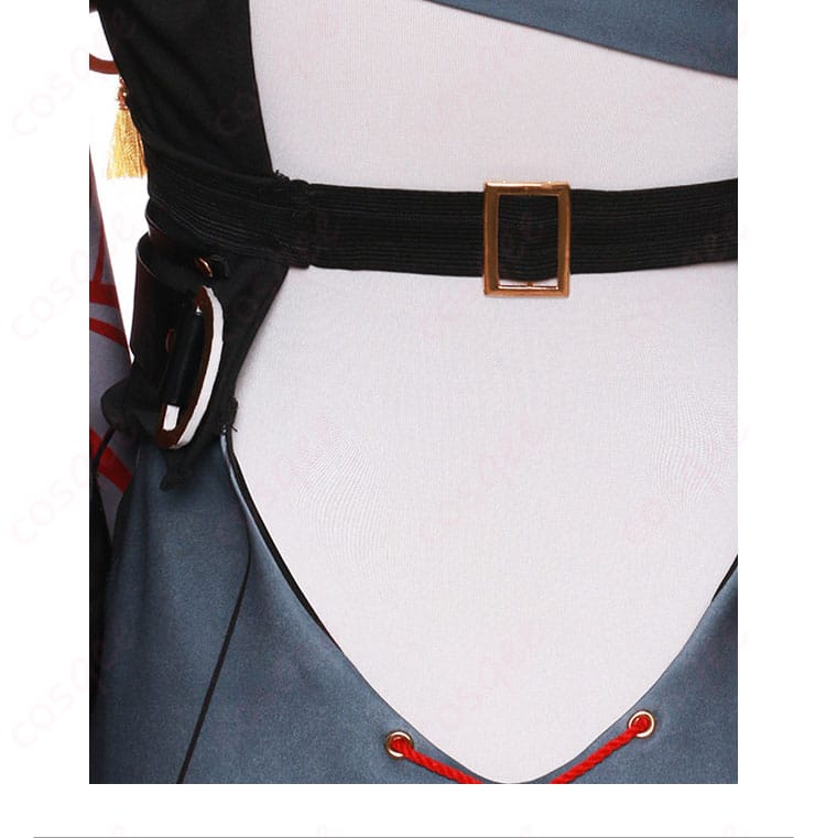 丹瑾コスプレ衣装の結び紐と装飾パーツのディテール