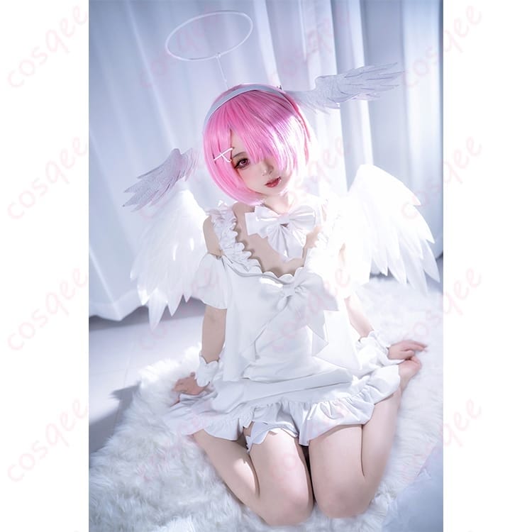 Re:ゼロから始める異世界生活 ラム＆レムのスイートエンジェル衣装｜軽やかで上品な撮影コスプレ - 3枚目の画像