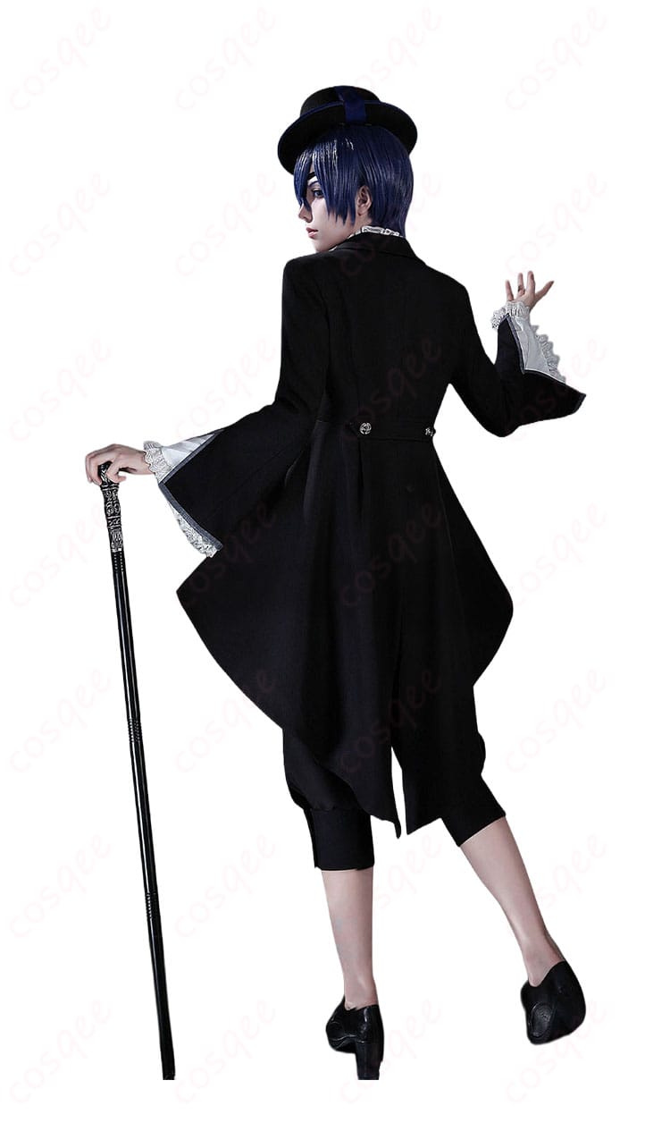 黒執事 シエル・ファントムハイヴ貴族服コスプレ衣装の着用後ろ姿