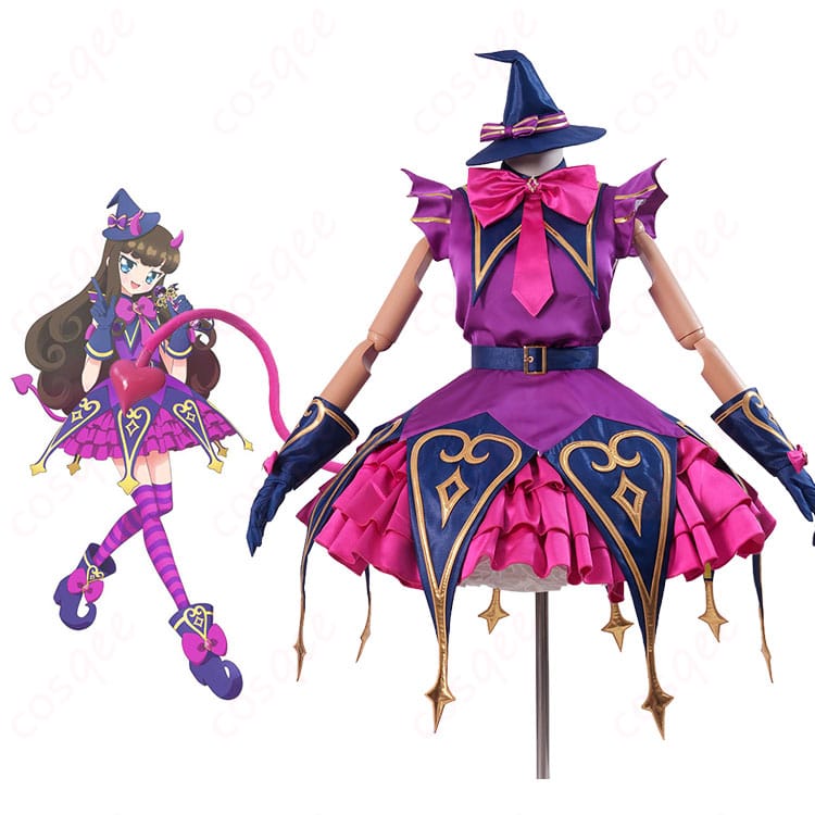 『プリパラ』黒須あろまのホリックトリッククラシックサイリウムコーデを着用した悪魔風ステージ衣装の人物イメージ