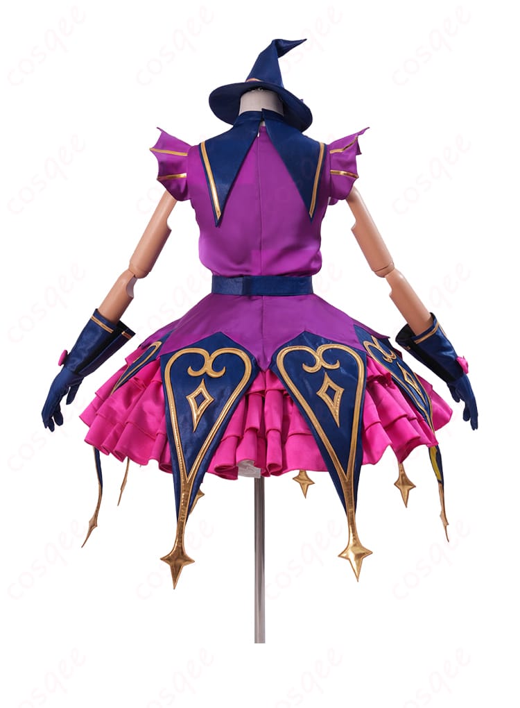 黒須あろま 悪魔風コスプレ衣装の背面デザイン。しっぽとスカートの後ろ姿