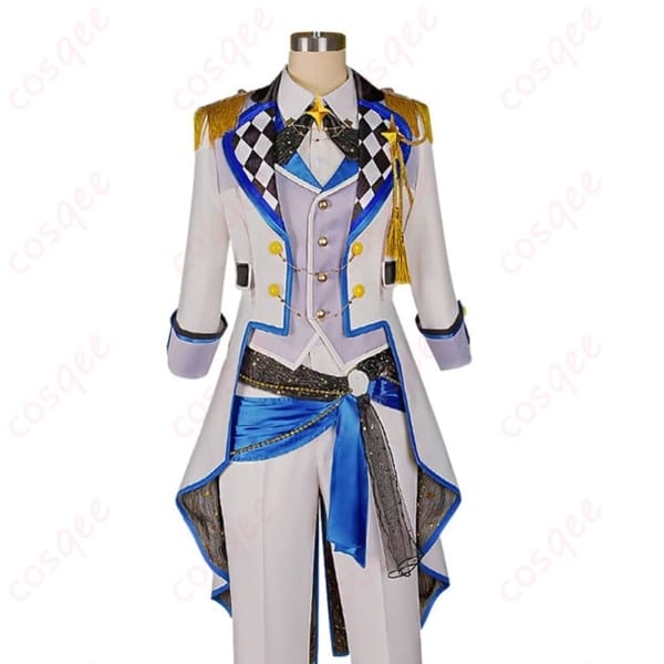 プロジェクトセカイ KAITO アトラクティブコートを再現する白×青の華やかコスプレ衣装