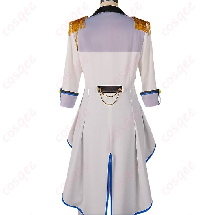 プロジェクトセカイ KAITO アトラクティブコートを再現する白×青の華やかコスプレ衣装 - 3枚目の画像