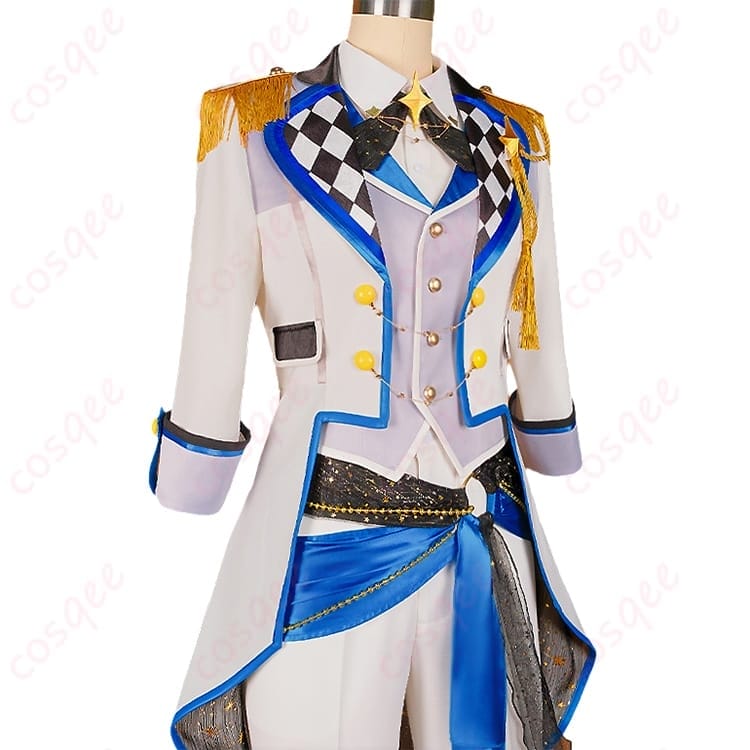 プロジェクトセカイ KAITO アトラクティブコートを再現する白×青の華やかコスプレ衣装 - 2枚目の画像