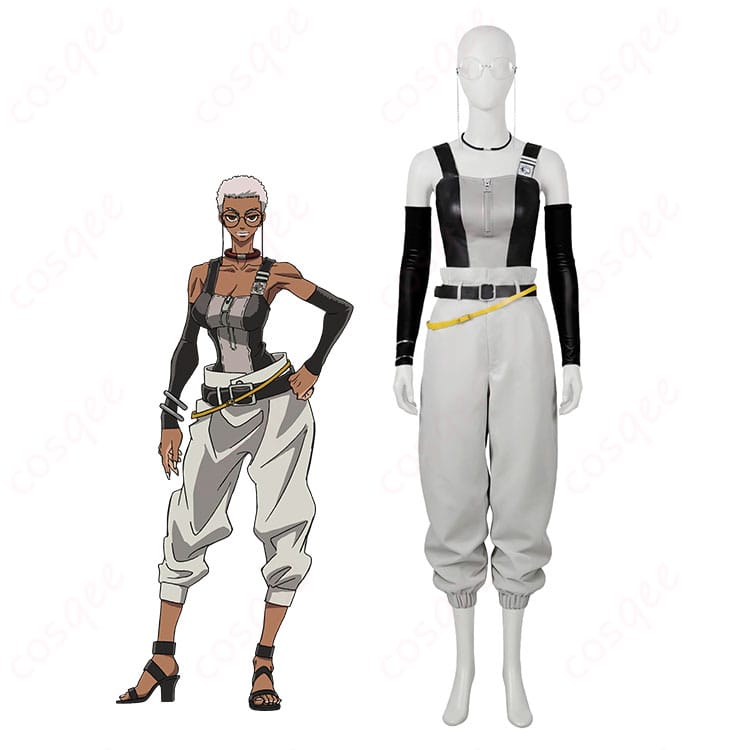 ガチアクタ セミュ・グライアのモノトーンコスプレ衣装を着用したキャラクターイメージ