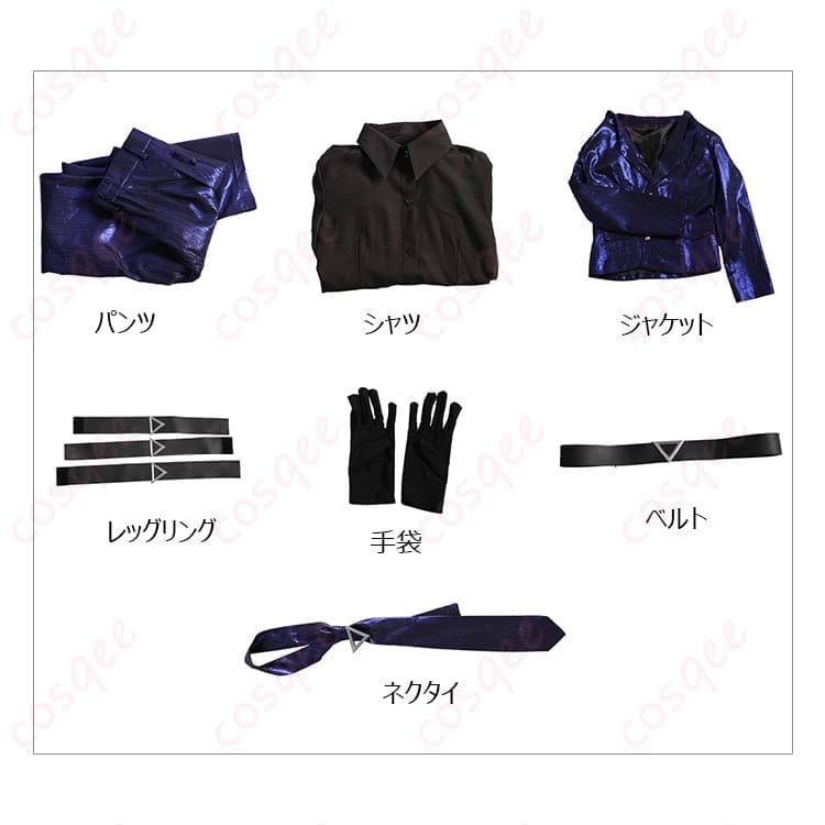 Limbus Company 良秀 LCB囚人制服コスプレ衣装｜撮影映えするダークスーツセット - 4枚目の画像