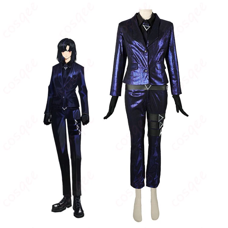 Limbus Company 良秀のLCB囚人制服コスプレ衣装を着用した全身イメージ